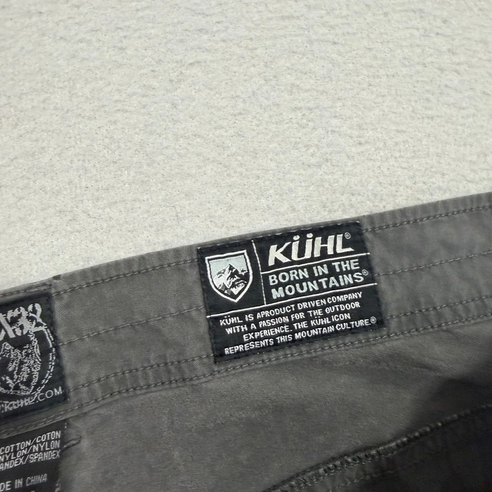 KUHL Pants Men's 40x32 Gray Slax Uberkuhl Stretch Casual Outdoor Hiking Tactica